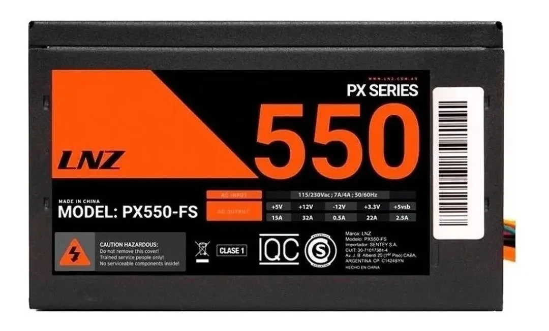 Fuente de alimentación para PC LNZ PX550-FS 550W - Imagen 2